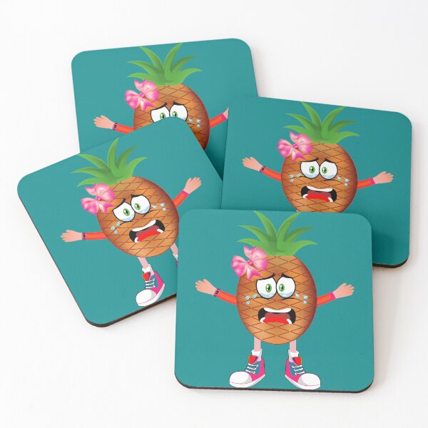 Item preview, Crying Pineapple Animated Character Girl Version designed and sold by ExpressiveToon.
