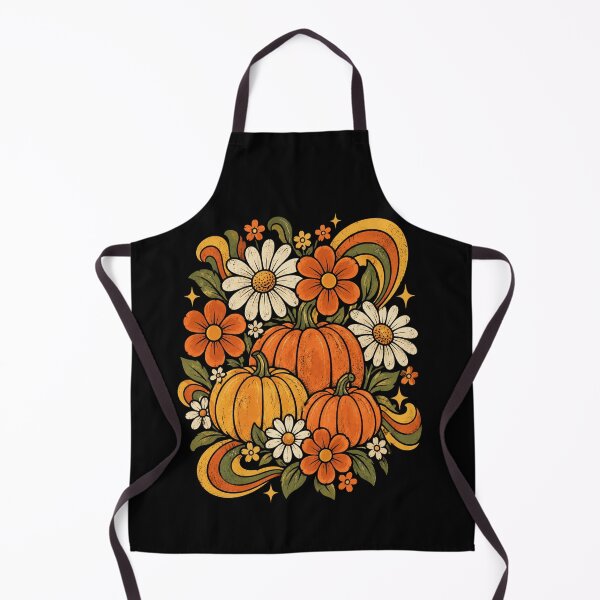 Item preview, pumpkin floral autumn harvest retro folk art bouquet designed and sold by anapldv.