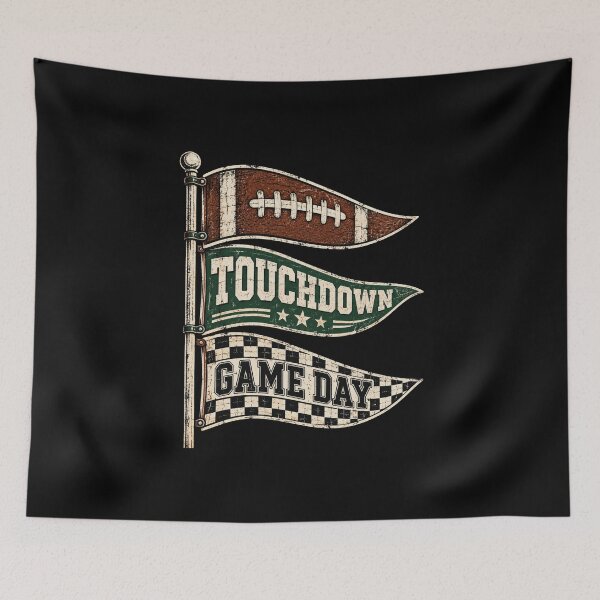 Item preview, Football Touchdown Game Day Vintage Flag Graphic designed and sold by anapldv.