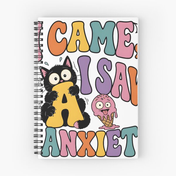 Item preview, I Came I Saw I Had Anxiety Cute Retro Black Cat Halloween designed and sold by VisualVerseLab.