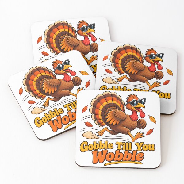 Item preview, Gobble Till You Wobble Funny Running Turkey Thanksgiving designed and sold by 2Sec.