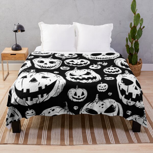 Item preview, Halloween Spooky Jack-O-Lanterns In Black and White designed and sold by DEC02.