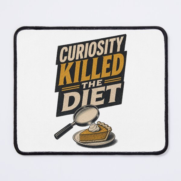 Item preview, Curiosity Killed the Diet Funny Thanksgiving Shirt designed and sold by CerealBoxInk.