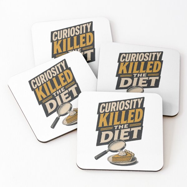 Item preview, Curiosity Killed the Diet Funny Thanksgiving Shirt designed and sold by CerealBoxInk.