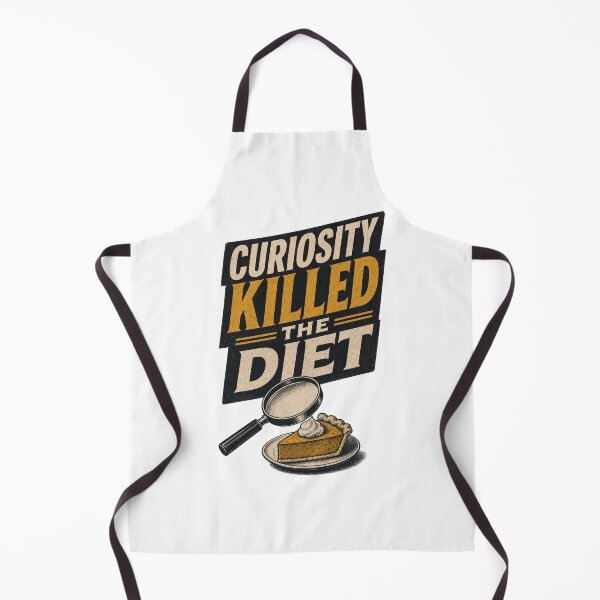 Item preview, Curiosity Killed the Diet Funny Thanksgiving Shirt designed and sold by CerealBoxInk.
