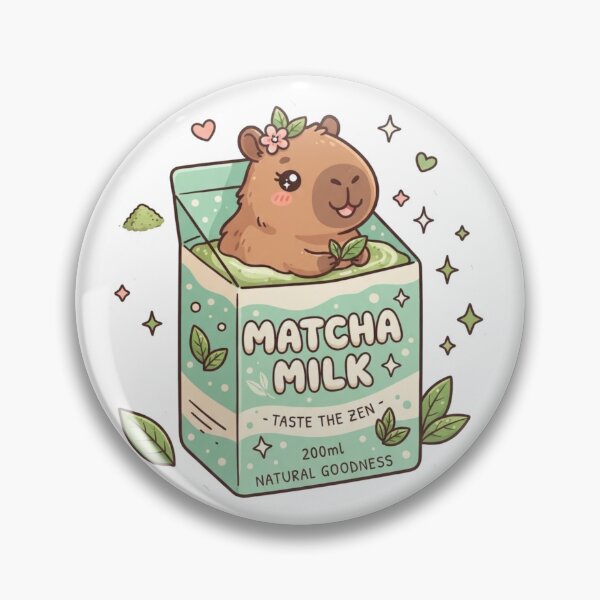 Item preview, Kawaii Capybara Matcha Milk Carton Sticker | Cute Y2K Aesthetic Sticker designed and sold by HOODYBUDSTYLES.