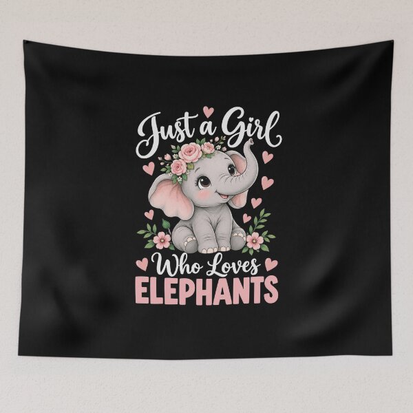 Item preview, Elephant Love Cute Floral Baby Elephant Heart Theme designed and sold by anapldv.