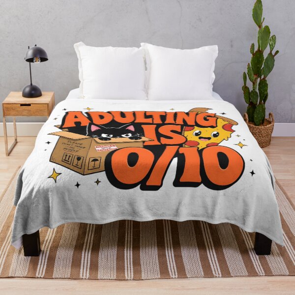 Item preview, Adulting Is 0 Out Of 10 Funny Retro Black Cat Pizza designed and sold by VisualVerseLab.