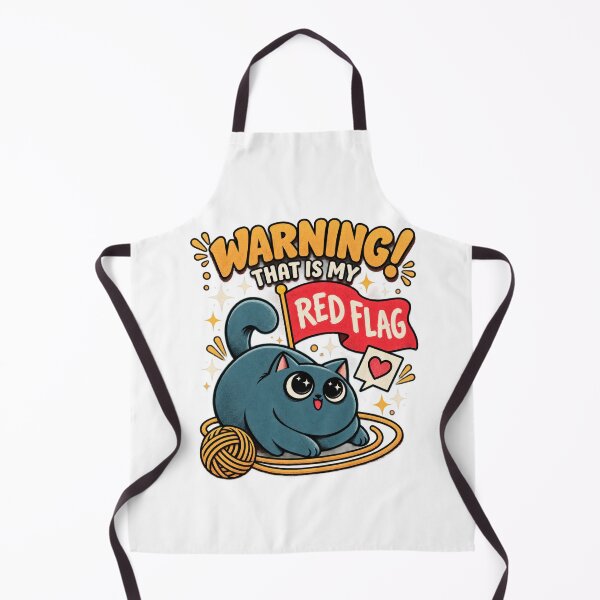 Item preview, Warning That Is My Red Flag Cat designed and sold by sazuii.