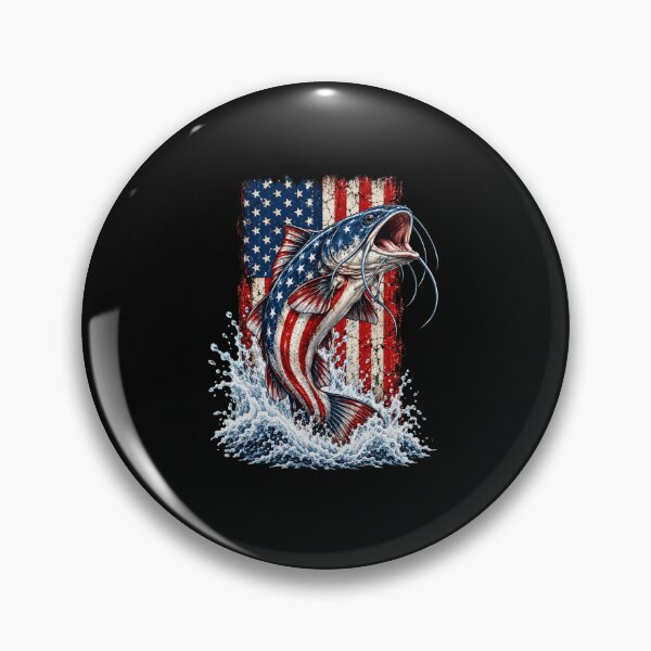 Item preview, Catfish Patriotic American Flag Splash Art designed and sold by anapldv.