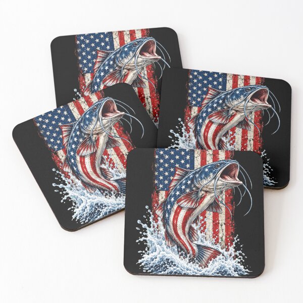 Item preview, Catfish Patriotic American Flag Splash Art designed and sold by anapldv.