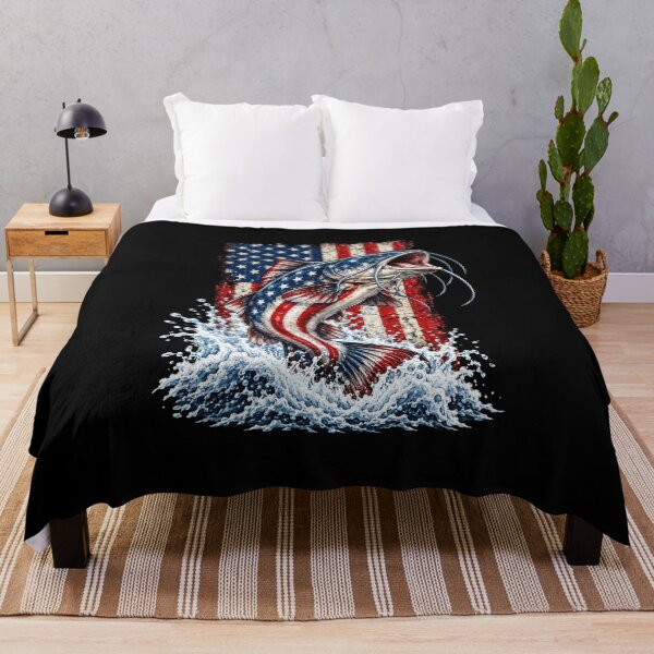 Item preview, Catfish Patriotic American Flag Splash Art designed and sold by anapldv.
