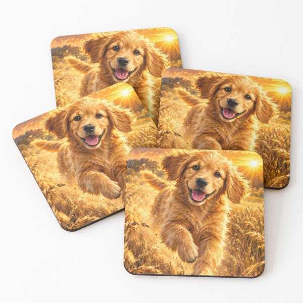 Item preview, Golden Retriever Dog at Sunset in Oil designed and sold by FeyArteDesigns.