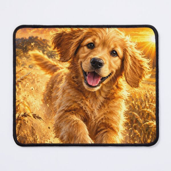 Item preview, Golden Retriever Dog at Sunset in Oil designed and sold by FeyArteDesigns.