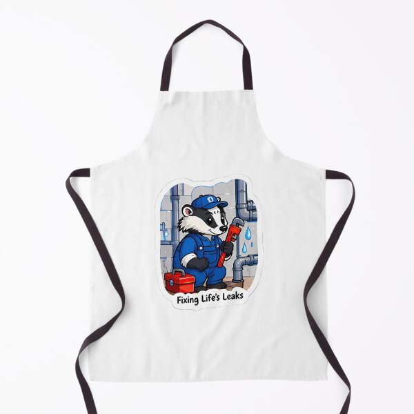 Item preview, Cute Badger Plumber – Fixing Life's Leaks Plumber Gift designed and sold by Isliath.