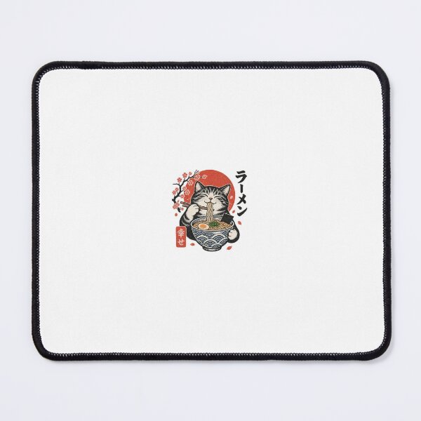Item preview, Cute Cat Eating Ramen Japanese Vintage Retro Noodle Lover designed and sold by RikiRampa.