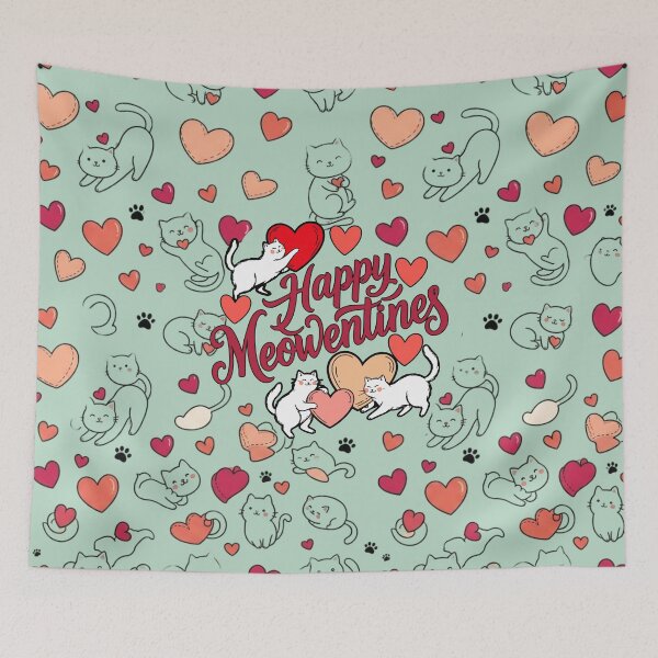 Item preview, Happy Mewentines Cute Valentine Cats designed and sold by ArtDesignTp.
