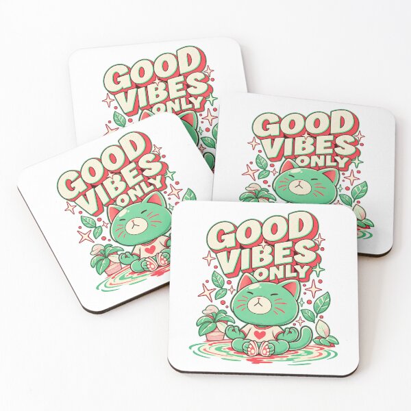Item preview, Good Vibes Only Meditation Cat designed and sold by sazuii.