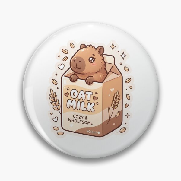 Item preview, Kawaii Capybara Oat Milk Carton Sticker | Cute Y2K Aesthetic Sticker designed and sold by HOODYBUDSTYLES.