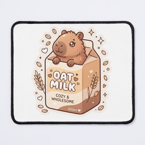 Item preview, Kawaii Capybara Oat Milk Carton Sticker | Cute Y2K Aesthetic Sticker designed and sold by HOODYBUDSTYLES.