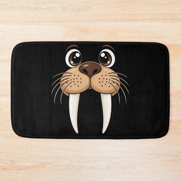 Item preview, Walrus Face Cute Cartoon Animal with Big Tusk Eyes designed and sold by anapldv.