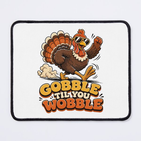 Item preview, Gobble Til You Wobble Funny Thanksgiving Shirt designed and sold by CerealBoxInk.