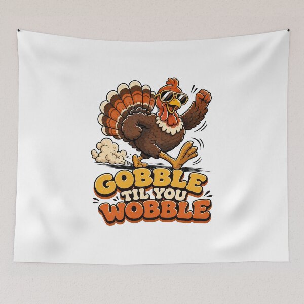 Item preview, Gobble Til You Wobble Funny Thanksgiving Shirt designed and sold by CerealBoxInk.