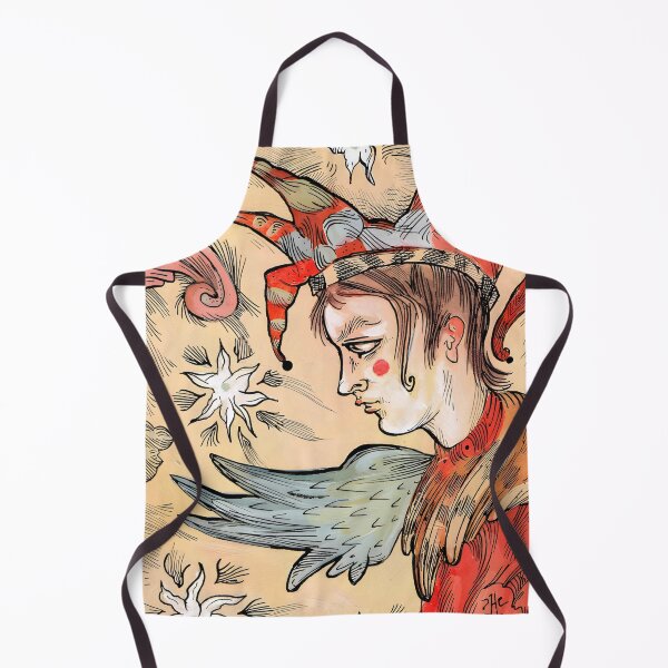 Item preview, Renaissance Winged Jester Fantasy Illustration designed and sold by tbartstay.