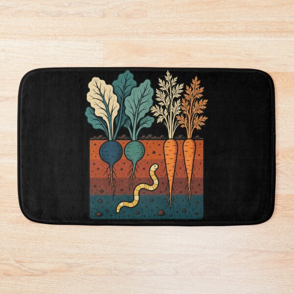 Item preview, Radish Root Vegetable Art with Underground Garden Scene designed and sold by anapldv.