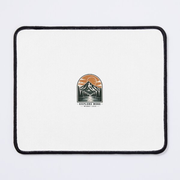Item preview, Explore More Worry Less Mountain Vintage Retro Nature Adventure designed and sold by RikiRampa.