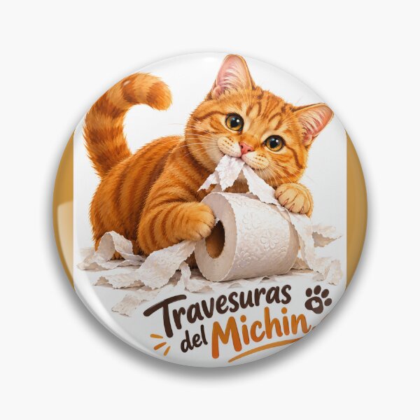 Item preview, Michi's Mischief - Orange Cat with Toilet Paper designed and sold by FeyArteDesigns.