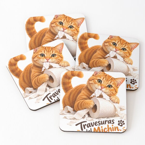 Item preview, Michi's Mischief - Orange Cat with Toilet Paper designed and sold by FeyArteDesigns.