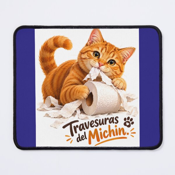 Item preview, Michi's Mischief - Orange Cat with Toilet Paper designed and sold by FeyArteDesigns.