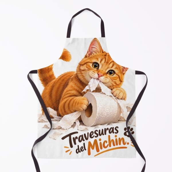Item preview, Michi's Mischief - Orange Cat with Toilet Paper designed and sold by FeyArteDesigns.