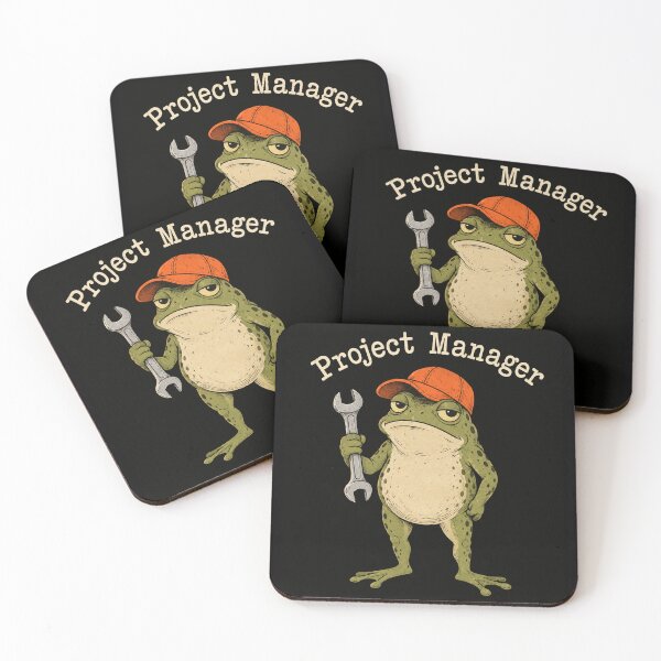 Item preview, Project Manager Frog with Wrench Funny Construction Mascot designed and sold by anapldv.