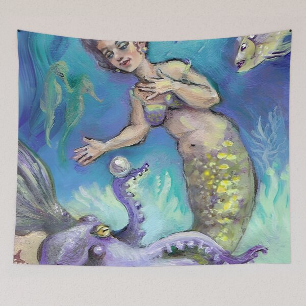 Item preview, Mermaid and Purple Octopus Pearl Story designed and sold by tbartstay.