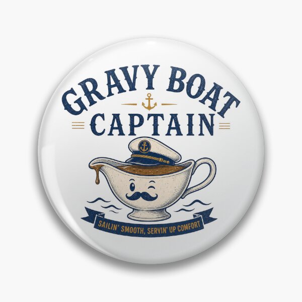 Item preview, Gravy Boat Captain Funny Thanksgiving Shirt designed and sold by CerealBoxInk.