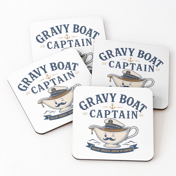 Item preview, Gravy Boat Captain Funny Thanksgiving Shirt designed and sold by CerealBoxInk.