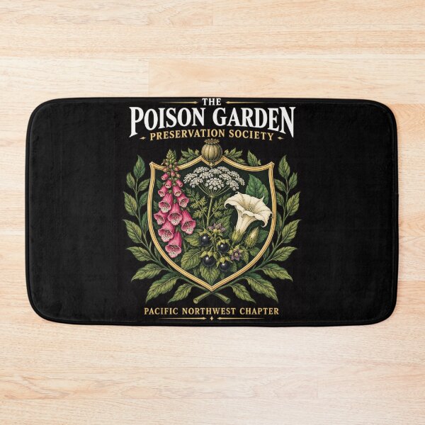 Item preview, poison garden botanical crest with vintage wildflowers designed and sold by anapldv.
