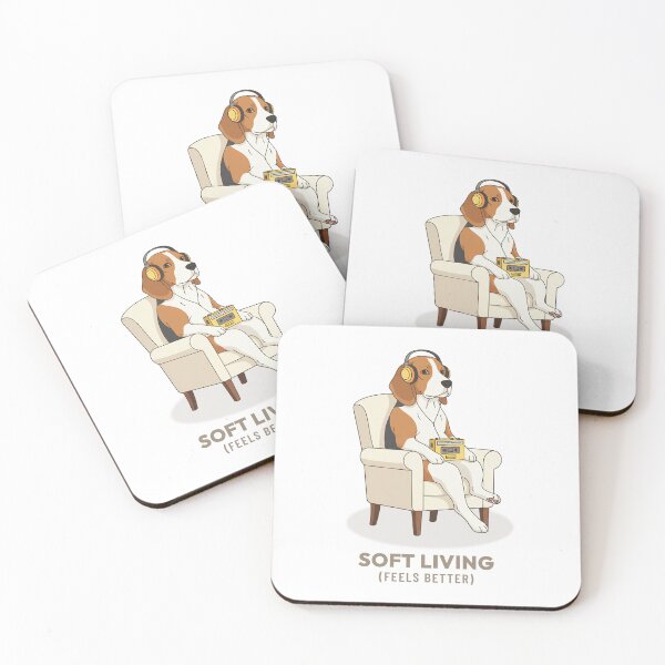 Item preview, Beagle Listening to Music Cassette Vintage Aesthetic designed and sold by COZY VINTAGE animal.