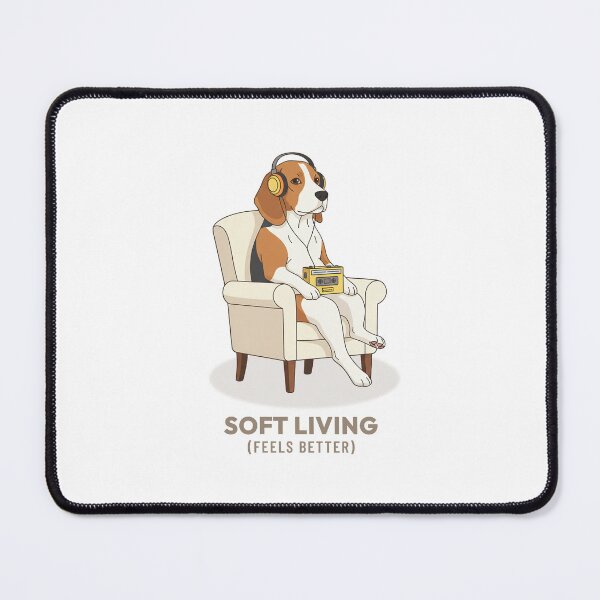 Item preview, Beagle Listening to Music Cassette Vintage Aesthetic designed and sold by COZY VINTAGE animal.