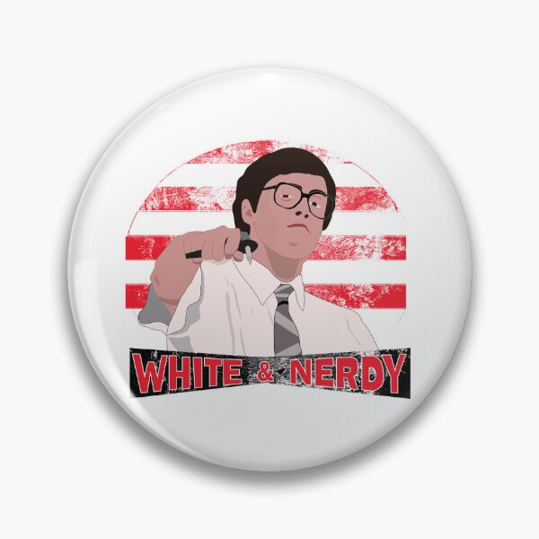 Item preview, White & Nerdy Weird Al Illustration – Retro Style Distressed Design designed and sold by All in Good Fun.