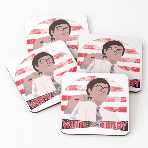 Item preview, White & Nerdy Weird Al Illustration – Retro Style Distressed Design designed and sold by All in Good Fun.