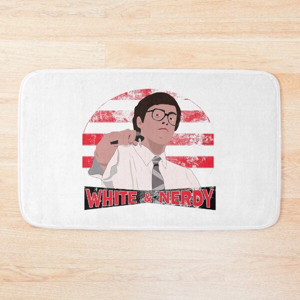Item preview, White & Nerdy Weird Al Illustration – Retro Style Distressed Design designed and sold by All in Good Fun.