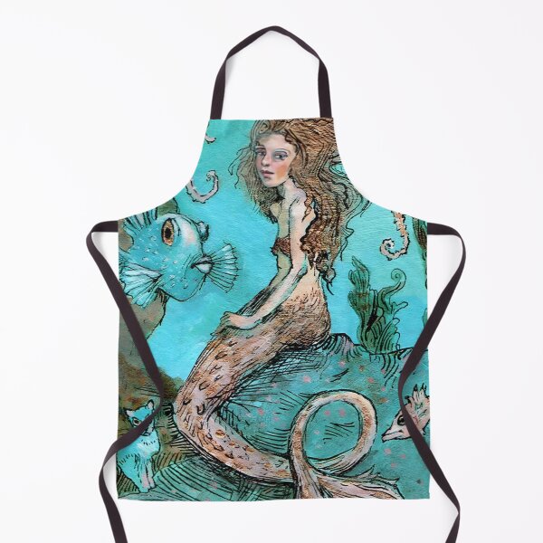 Item preview, Vintage Fantasy Mermaid with Seahorses designed and sold by tbartstay.