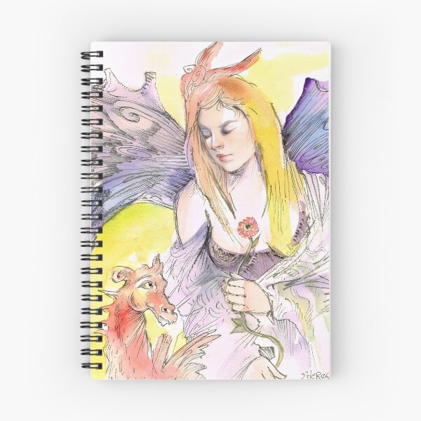 Item preview, Enchanted Fairy with Little Red Dragon designed and sold by tbartstay.
