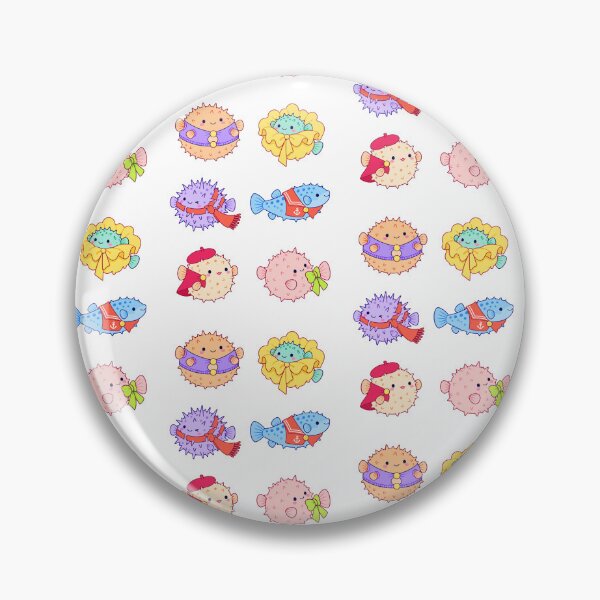 Item preview, Colorful Pufferfish in Outfits designed and sold by Zoolumi.