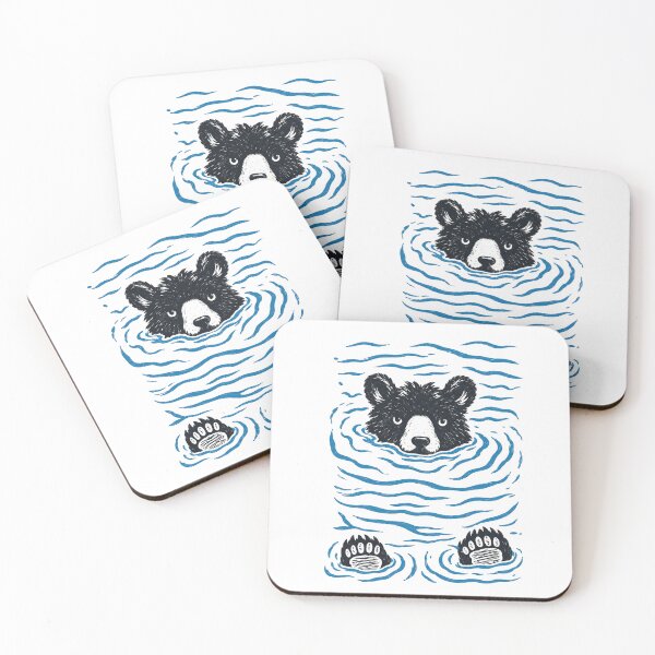 Item preview, Bear Swimming Calmly in Blue Ocean Waves designed and sold by Moizento.