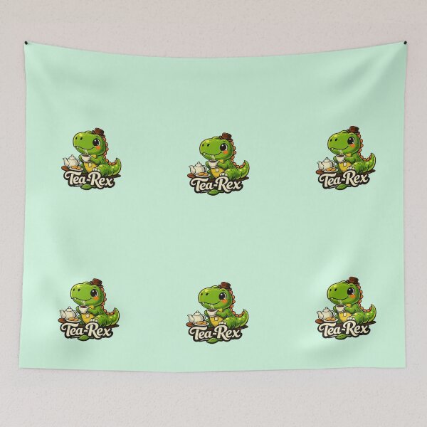 Item preview, Tea‑Rex Funny Dinosaur Quote designed and sold by Dew Drop Designs.