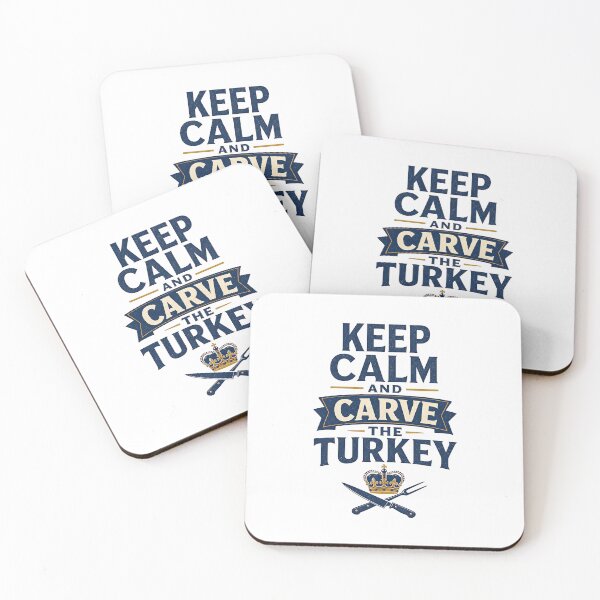 Item preview, Keep Calm and Carve the Turkey Funny Thanksgiving Shirt designed and sold by CerealBoxInk.